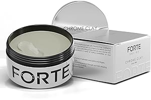 Alex Costa Forte Series Chrome Clay – Strong Hold Hair for Men | Matte Finish, Volumizing & Texture Enhancing | Kaolin, Biotin & Aloe Vera | Lightweight, Reworkable & Easy Wash-Out | 2.5oz