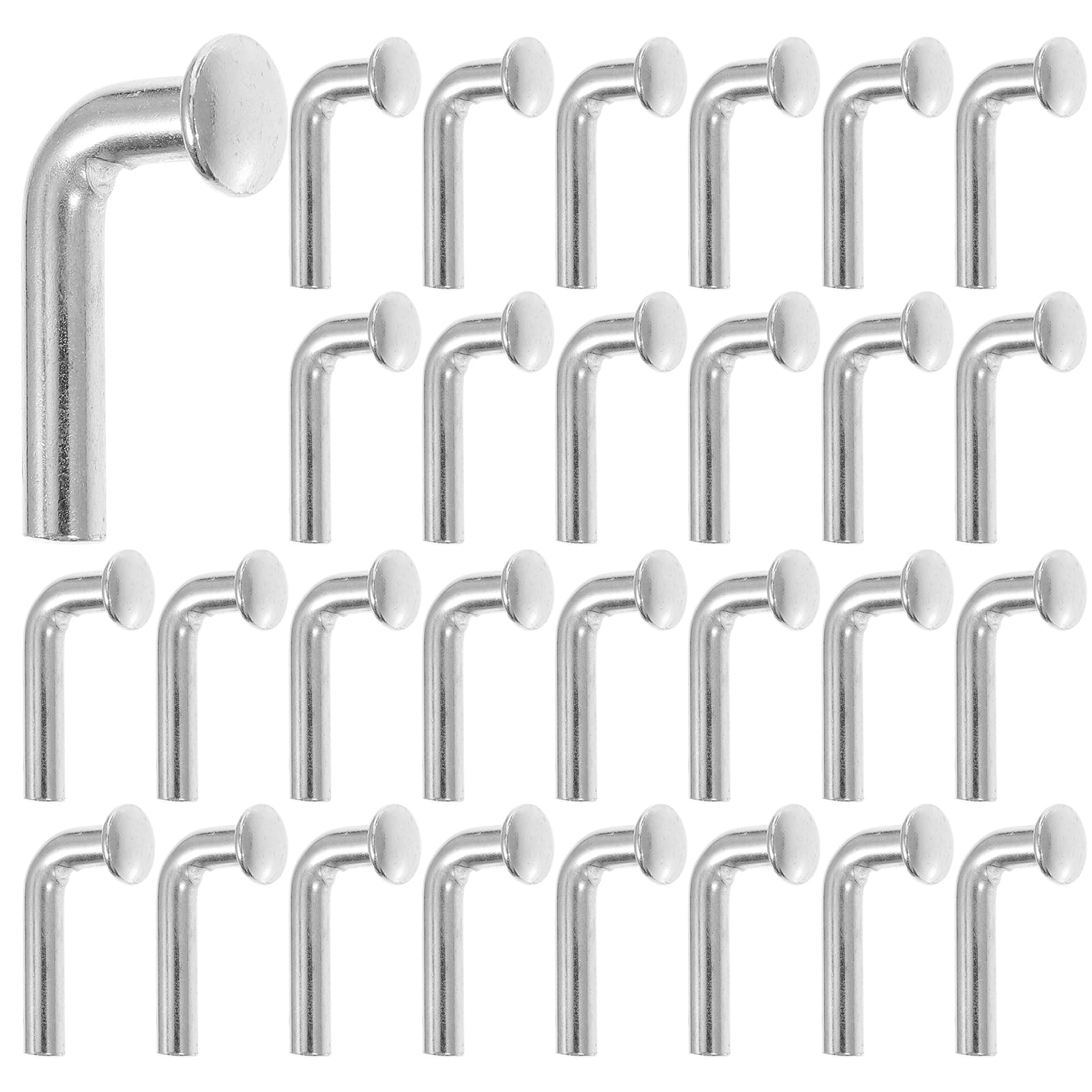 TEHAUX Galvanized Pallet Rack Drop Pin Heavy Duty J Bolt Safety Pin Pallet Racking Hooks Secure Warehouse Shelving Accessories 1.57X0.83X0.28In
