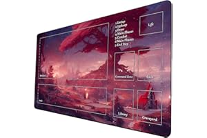 STORKY MTG Playmat, Game Play Mat for MTG TCG 24 x 14 inches Trading Card Inked Game Playmats with Storage Bag Smooth Rubber Surface Battle Game (Playmat 3)