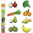 Safari Ltd. Fruits & Vegetables TOOB - 8 Mini Figurines Including Pears, Oranges, Apples, Artichokes, Carrots, Bananas, Broccoli, and Corn - Educational Toy Figures for Boys, Girls & Kids Ages 3+