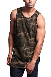 VICTORIOUS Solid Color Long Length Curved Hem Tank