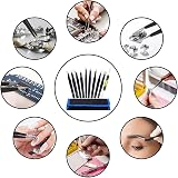Luckynono Precision ESD Tweezers Set 10pcs Anti-Static Stainless Steel Kit view 8