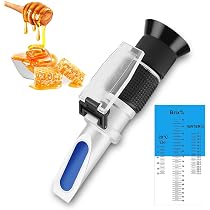 Honey Sugar Content Tester, 1x 3 in 1 58-90% Professional Honey ...