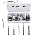 THKFISH Fishing Weights Sinkers Set, 60PCS Fishing Sinker Drop Shot Weights Kit,Drop Shot Rig Wacky Hooks for Saltwater Freshwater Bass Fishing