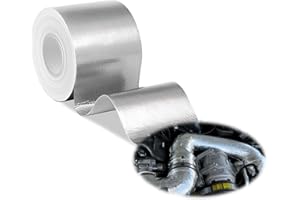db11 High-Temperature Heat Reflective/Adhesive Backed Heat Barrier Tape Roll, Glassfiber Heat Shield Reflective Tape Wrap Roll 2" x 16.4FT for Car Intake Pipe, Engine Bay (Silver)