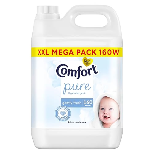 Comfort Pure Sensitive Fabric Conditioner dermatologically tested gentle next to sensitive skin 160 washes (4.8 L)
