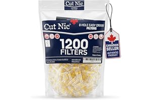 Cut Nic 8 hole Easy Draw Cigarette Filters 1200 pack - 4 Travel Cases