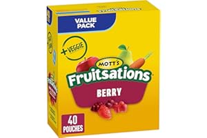 Mott's - VALUE PACK SIZE - Naturally Flavoured Berry Fruit Flavoured Snacks, Pack Of 40 Pouches Of Fruit Flavoured Snacks, 90