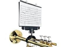 MusBoard Marching Lyre MB-TC10, Adjustable Marching Band Music Lyre for Trumpet, Clarinet and Oboe with 10 Pages, Holds 20 Sh