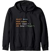 Funny Programming Code Computer Programmer SQL Database Zip Hoodie