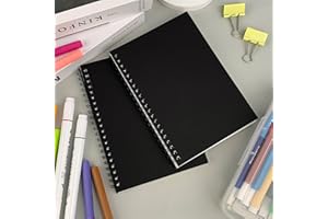 Blank Spiral Notebook, Soft Cover, Sketch book, 60 Pages / 30 Sheets, 7.5 inch x 5.1 inch, 100GSM, (Black)