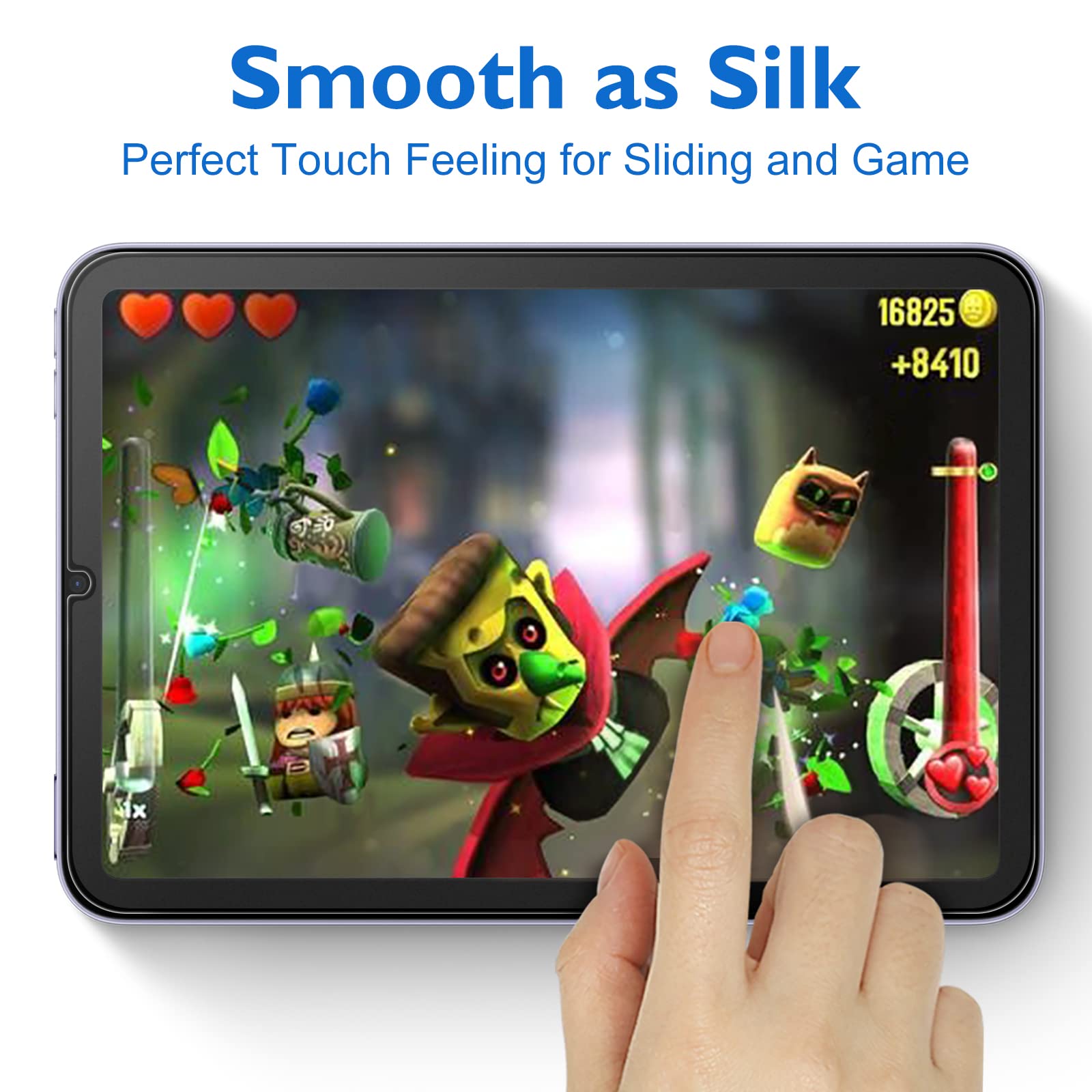 Mothca 2 Pack Matte Glass Screen Protector for iPad Mini 8.3” A17 Pro (2024) & Mini 6 (2021) with Alignment Frame, Anti-Glare & Anti-Fingerprint Tempered Glass Film for iPad Mini 7/6, Smooth as Silk