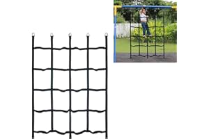MONT PLEASANT Climbing Net for Kids Outdoor, Climbing Cargo Net, Playground Accessories, Kids Climbing Net Swing set Accessories for Jungle Gyms Playground Obstacle Course Training for Outdoor (Black)