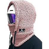 Shy Velvet Sherpa Hood Ski Mask Wind-Resistant Balaclava Winter Fleece Ski Mask for Men and Women