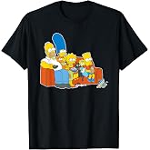 The Simpsons Homer Marge Maggie Bart Lisa Simpson Couch Funny T-Shirt Tee