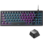 HITIME x XVX M67 60% Keyboard USB Wired Gaming Keyboard with Phantom Keycaps, QMK/VIA Support, Hot-Swappable, RGB Backlit, Ga