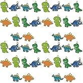 Sailanzi 40pcs Alloy enamel dinosaur series Pendant Jewelry Making DIY Keychain Earrings Pendant Various Design Charms for Jewelry Making Bracelets Necklace (SN583)