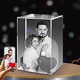 Custom Personalized 3D Holographic Photo Engraved and Etched Inside a Crystal with Your Own Picture – Perfect for Birthdays, Weddings, Memorials, Mother’s Day, Valentine’s, and Christmas Gifts.