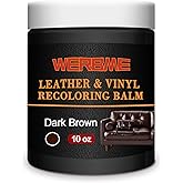 WERBME Leather Recoloring Balm & Color Restorer - 10OZ Multipurpose Dye & Paint for Faded Leather Couches, Car Seats, Shoes |