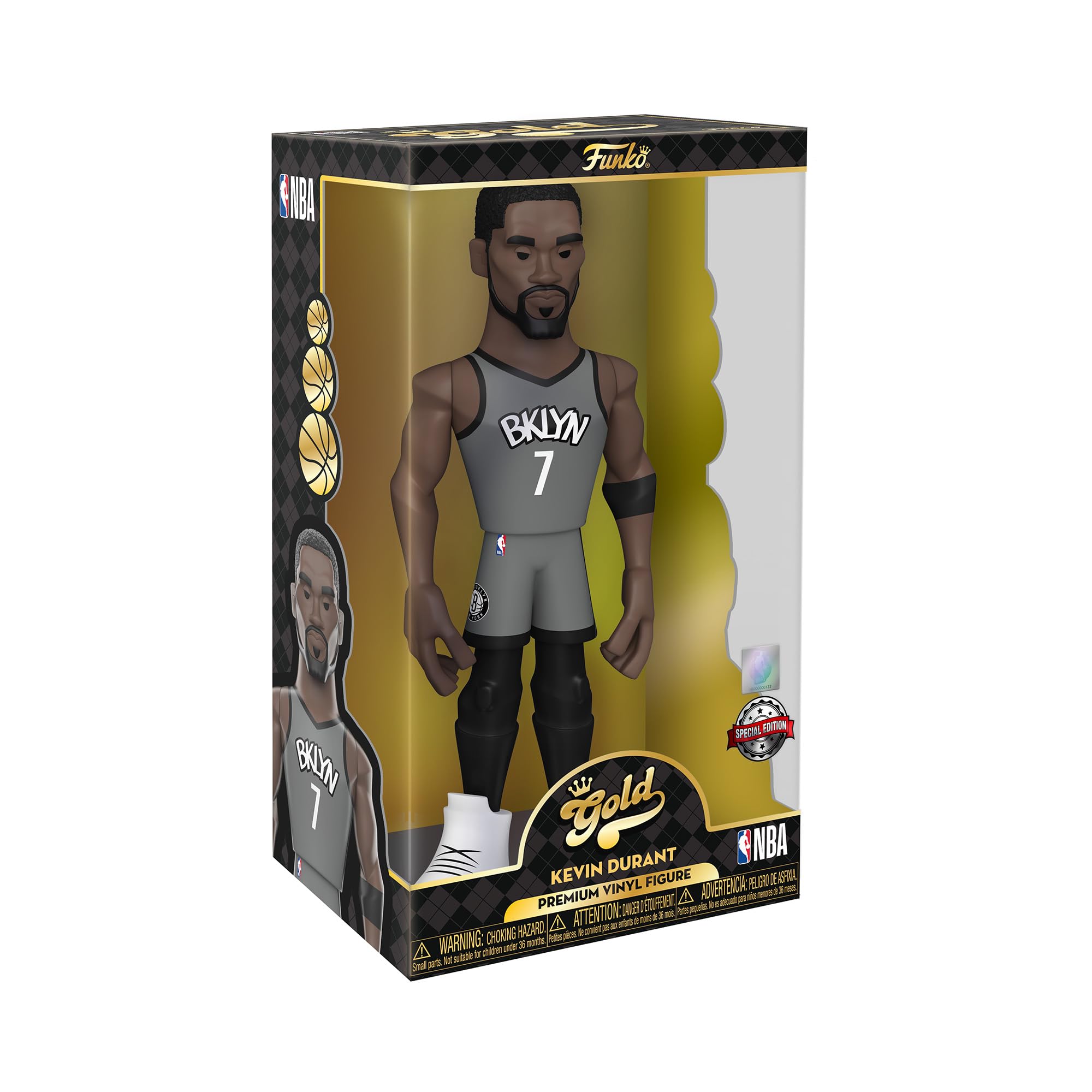 Funko Gold 12" NBA: Nets-Kevin Durant - (CE'21) - 1/6 Odds for Rare Chase Variant - Collectable Vinyl Action Figure - Birthday Gift Idea - Official Merchandise - Ideal Toy for Sports Fans