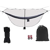 Mosquito net for Camping Hammock, Compact Lightweight Hammock Netting, 12' Long with Dual Sides Zippers Fits All Camping Hammocks