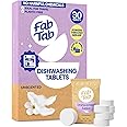 Fabtab Dishwasher Detergent Tablets - Mild Formulation, Plant-Based for Guaranteed Freshness, Scentless- Plastic -Free. Removes Coffee and Tea Stains - No Residue- 30 Tablets