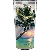 Tervis Traveler Sunset in Paradise Triple Walled Insulated Tumbler Travel Cup Keeps Drinks Cold & Hot, 30oz, Stainless Steel