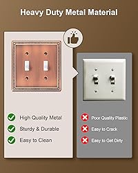 TREEWELL 2-Pack Double Toggle Light Switch Cover