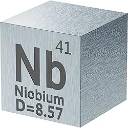 Niobium Cube - Metal Element Cubes - Laser Engraved