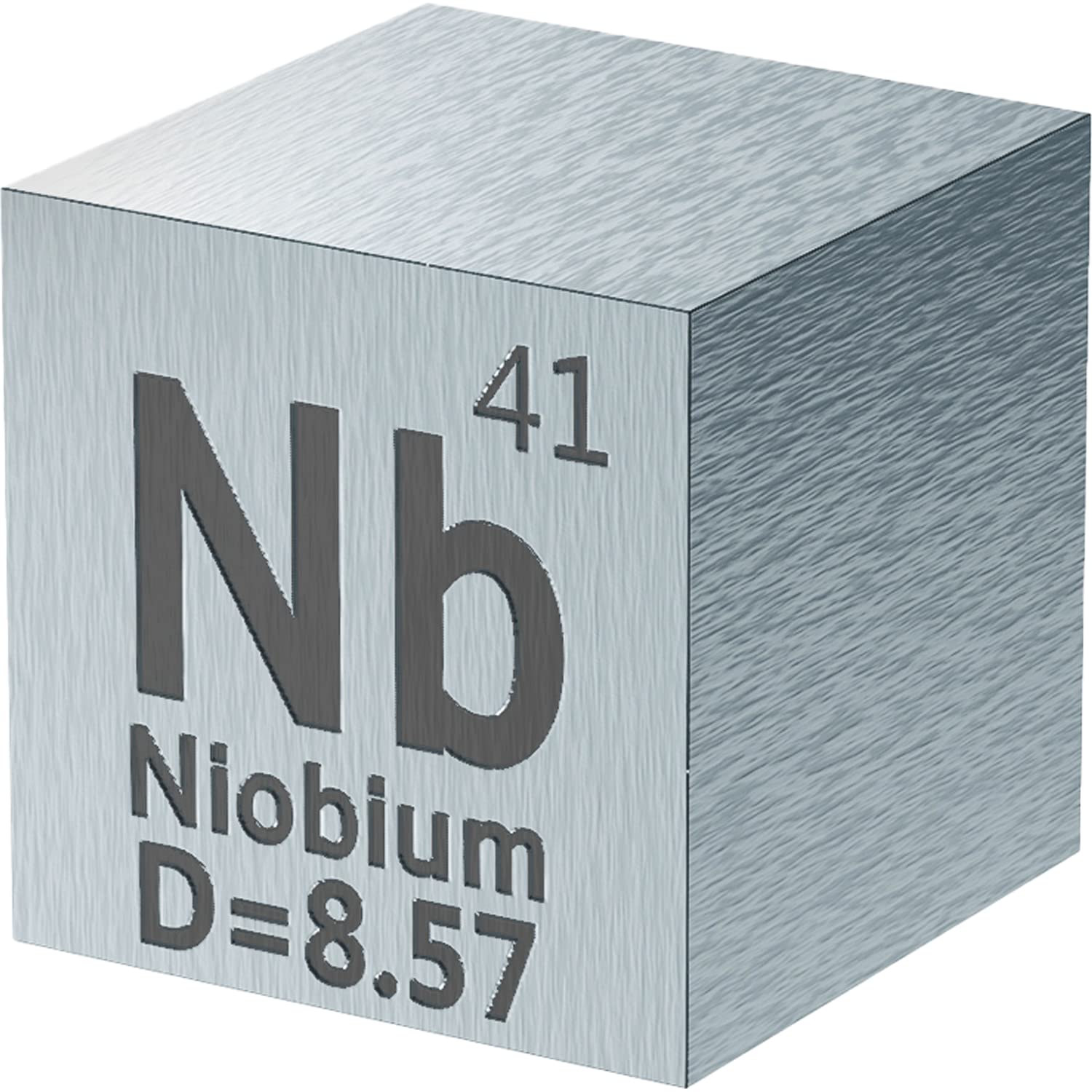 Niobium Cube - Metal Element Cubes - Laser Engraved