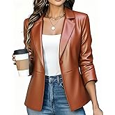 Women Fake Faux Blazer Leather Dress Suit Jacket Coat 2025 Fall 2026 Spring Outfit lady Fashion Clothes Chaquetas de Cuero Mujer Elegantes Sacos Para Abrigos Invierno Oferta Casual Moderna Abrigo