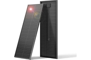 FivstaSola Bifacial 100 Watt Solar Panel, 12V 100W Monocrystalline Solar Panel Panel High Efficiency Module Monocrystalline Technology Work with Charger for RV Camping Home Boat Marine Off-Grid