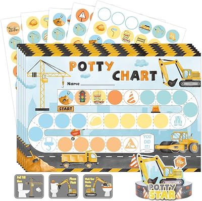 WERNNSAI Potty Training Chart Construction Reward Chart 270 Stickers Crown