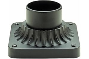 Trans Globe Lighting TG100 BK Traditional Base Mount Outdoor-Post-Lights, 5.5" W x 5.5" D x 3.25" H, Black