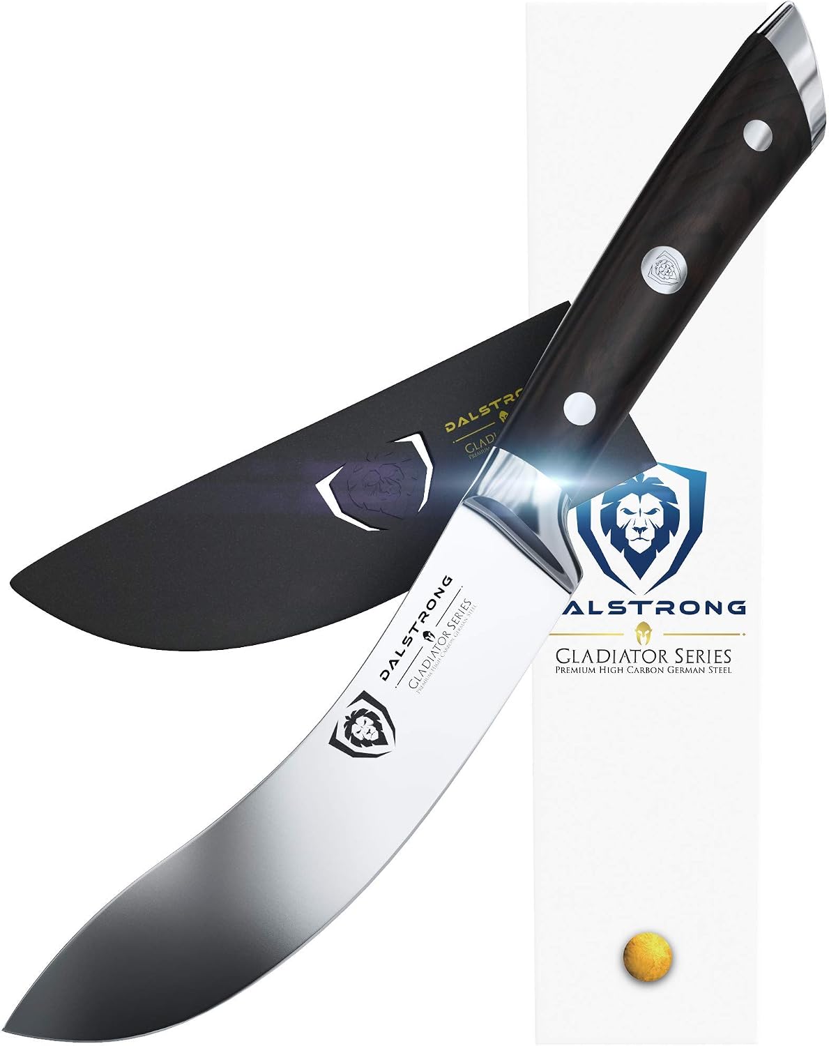 DALSTRONG Gladiator Serie Metzgermesser 20 Cm - Aus Deutschem ThyssenKrupp Stahl, G10 Griff, Scheide Inklusive