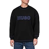 HUGO mens Outline Logo Long Sleeve Tshirt