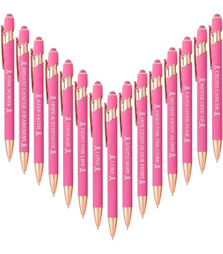 Épingles De Sensibilisation Au Cancer Du Sein - 12 Styles - Ruban Rose