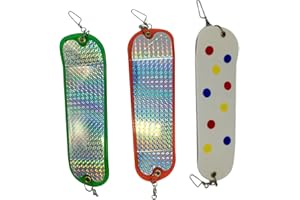 KOKOPROS Kokanee Salmon Finished Teardrop Flashers – Durable Fishing Flashers for Salmon & Trout Trolling – Vibrant Color & Design Variety – 2 Pack Options