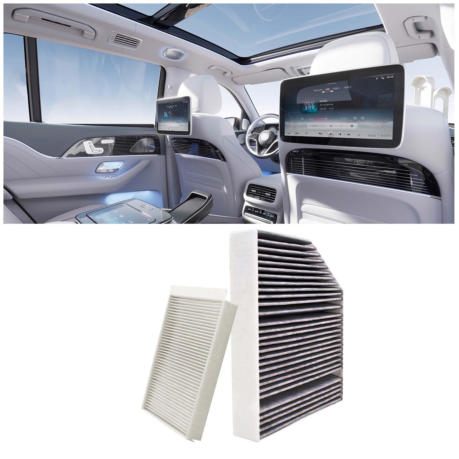 Photo 1 of HEPA Cabin Air Filter for Mercedes Benz GLE 350 450 580 53 AMG, GLE 63 AMG S, GLS 450 580, GLS 63 AMG 2020-2025, Replaces 1678350200, 1678350400, CU19014, WP10707, WP10544