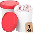 StarPack Ice Cream Containers for Homemade Ice Cream (2 Pcs) - Reusable Ice Cream Storage Containers for Freezer - Leak-Free