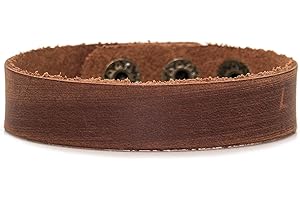 Mgutillart Punk Vintage Alloy Buckle Wristband Leather Cuff Bracelet