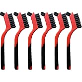 6-Pack Nylon Cleaning Brushes - Non-Scratch Nylon Bristles for Delicate Surfaces &amp; Daily Cleaning | Ergonomic Grip with Mini Head &amp; Hanging Hole