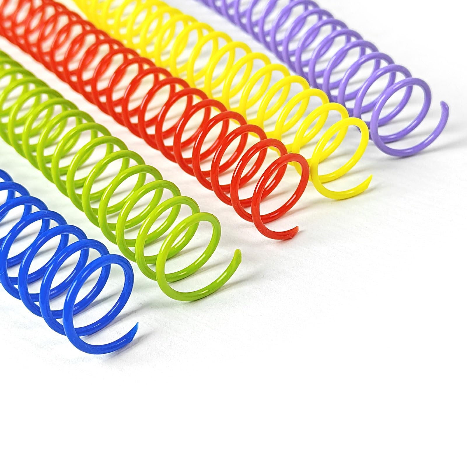 RAYSON Plastic Spiral Binding Coils, 90 Sheets, Multi-Coloured, A4, Pack of 100