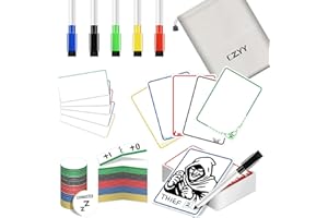 CZYY All-in-One Dry Erase MTG Tokens Gift Bundles - 50 Reusable Proxy Cards + 75 Blank Acrylic Counters & Tags Set with 5 Color-Coded Markers for TCG Players, Commander Decks & D&D