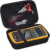 Case for Fluke 87-V/ 77 IV/ 83V/ 88 Industrial Digital Multimeter, Large Capacity Storage Box Suitable for Most Industrial Digital Multimeters (Case Only) (Black)
