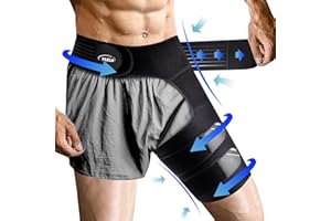 VLELA Hip Brace for Sciatica Pain Relief Devices ,Thigh Compression Wrap with Extra Sacroiliac Belt for for Sciatic Nerve Pain,Groin Pulled,Hamstring Strain, SI Joint Support Stabilizer for Men Women (LEFT