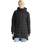 Orolay Women's Winter Down Jacket Long Quilted Puffer Coat Warm Hooded Slim Fit Outerwear