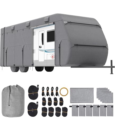 SavvyCraft Premium Class B RV Cover - Waterproof, Windproof Cover For 18' Bubble Top Vans & Motorhomes - View #3