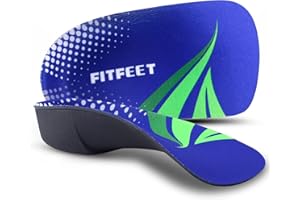 Orthotic Inserts 3/4 Length, High Arch Support Foot Insoles for Over-Pronation Plantar Fasciitis Flat Feet Heel Shoe Inserts 