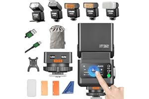 Godox IT32 TTL Camera Flash with X5S Wireless Flash Trigger for Sony Cameras,Magnetic Hotshoe & Trigger 2-in-1, 2.4G Wireless